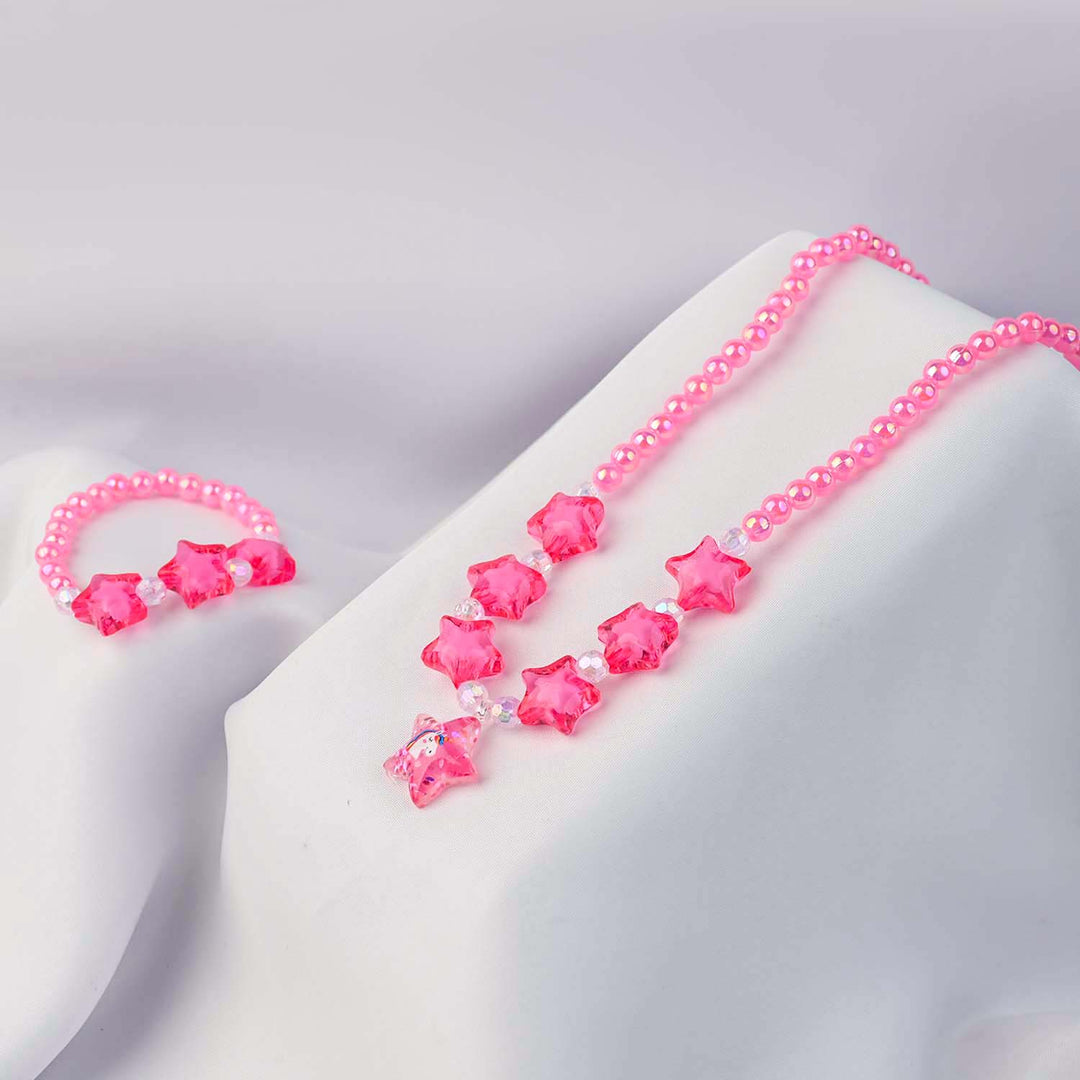 GIRLS CHARM BEADED NECKLACE & BRACELET