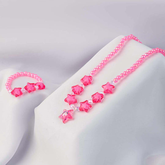 GIRLS CHARM BEADED NECKLACE & BRACELET