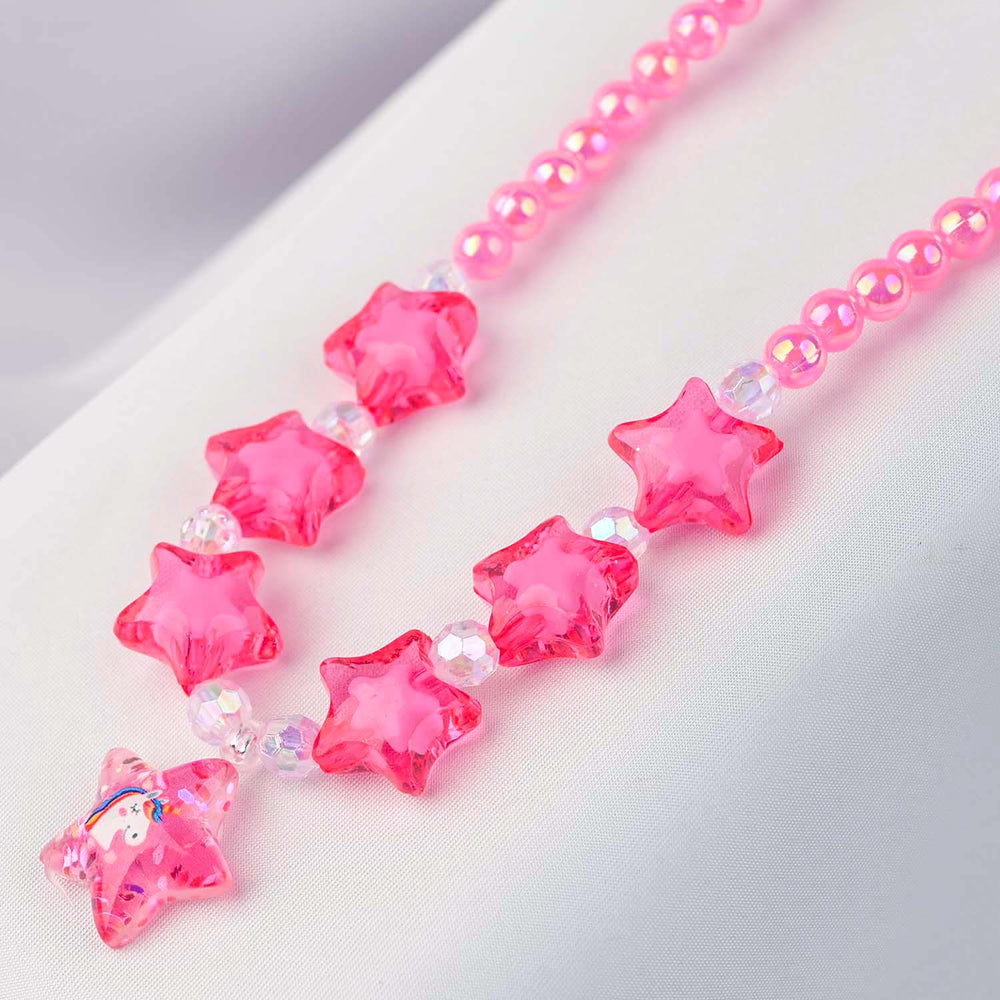 GIRLS CHARM BEADED NECKLACE & BRACELET