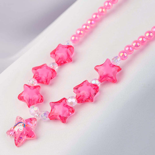 GIRLS CHARM BEADED NECKLACE & BRACELET