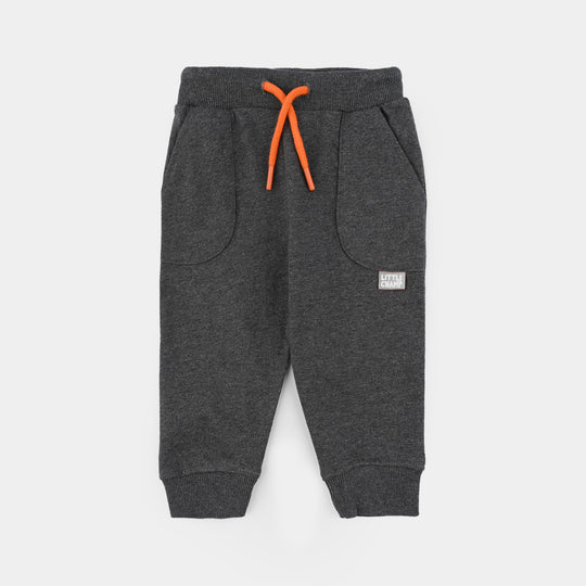 Infant Boys Jersey/Terry Pajama Little Champ-Dark Grey