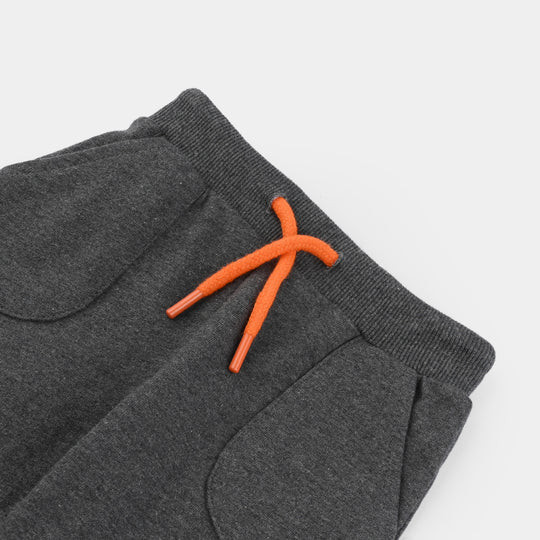 Infant Boys Jersey/Terry Pajama Little Champ-Dark Grey