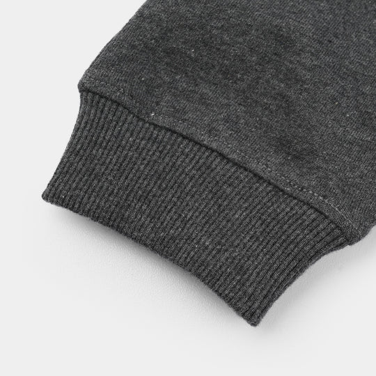 Infant Boys Jersey/Terry Pajama Little Champ-Dark Grey