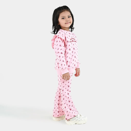 Girls Fleece 2 Piece Suit My Garden - Pink