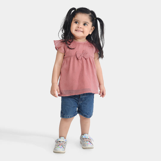 Infant Girls Georgette 2 PC Bloom-Peach