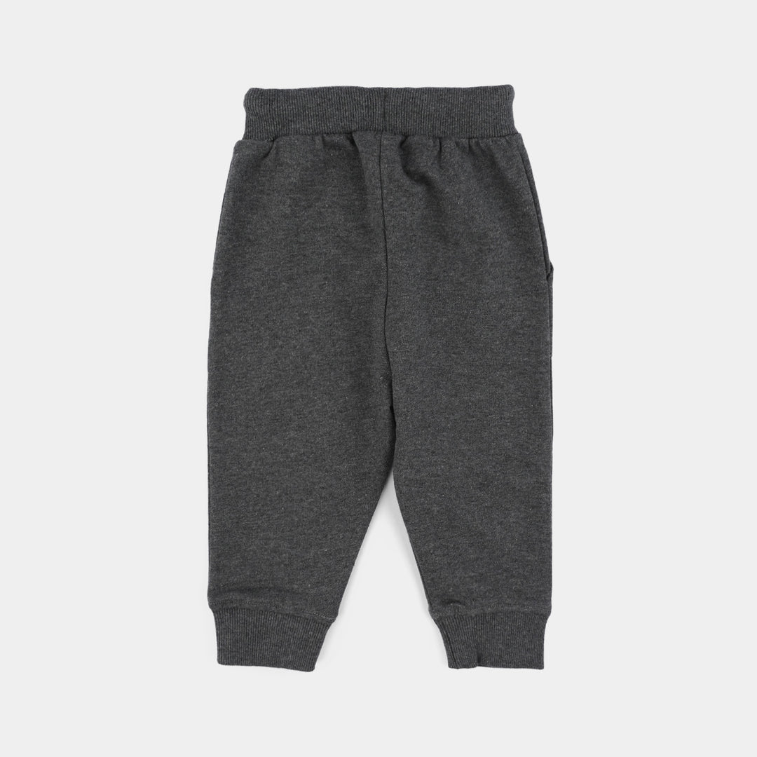 Infant Boys Jersey/Terry Pajama Little Champ-Dark Grey