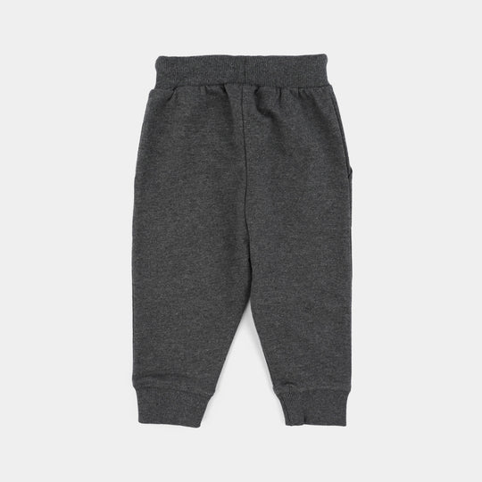 Infant Boys Jersey/Terry Pajama Little Champ-Dark Grey
