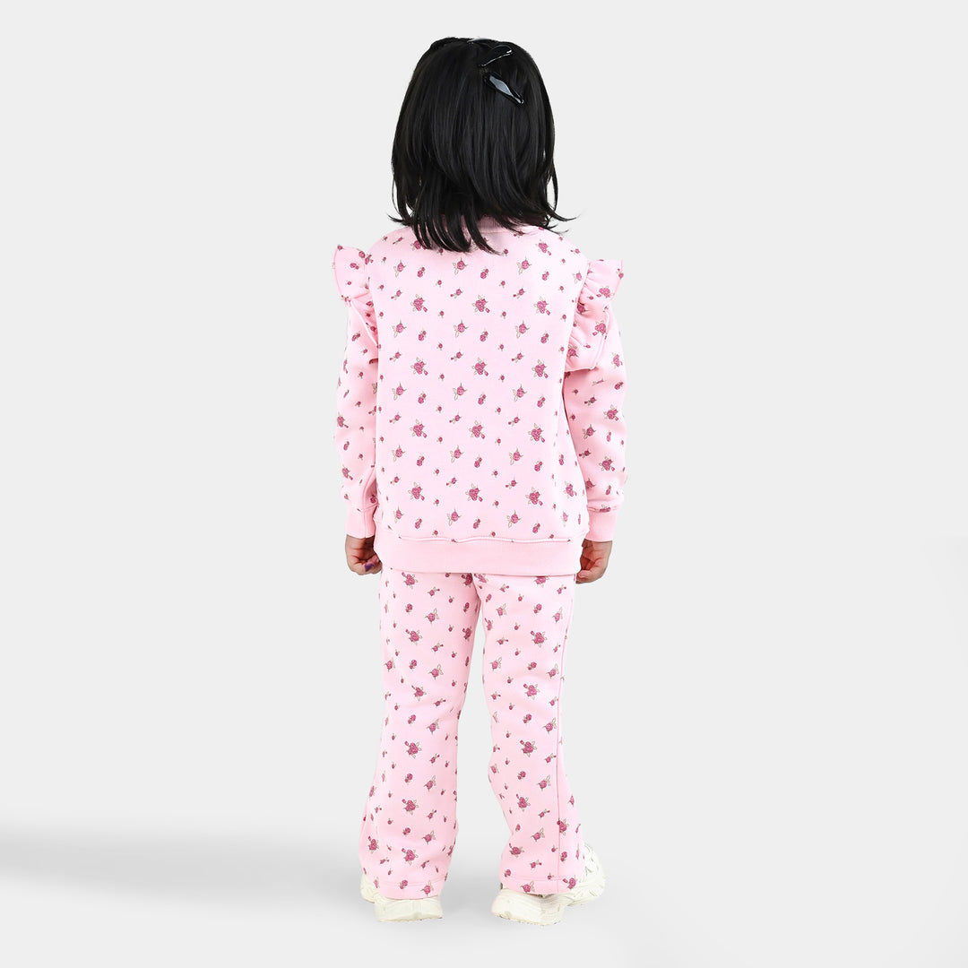 Girls Fleece 2 Piece Suit My Garden - Pink