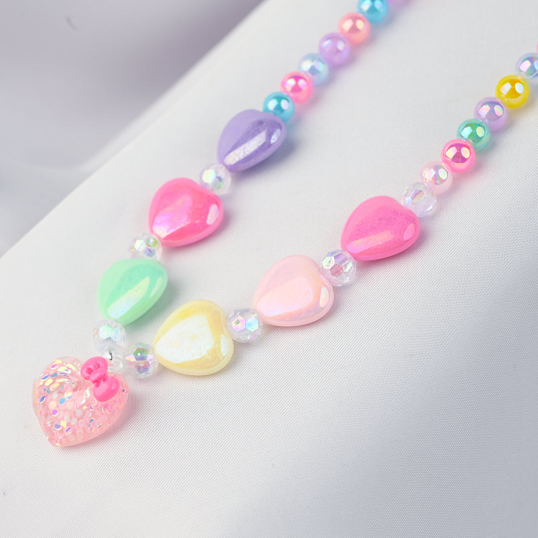 GIRLS CHARM BEADED NECKLACE & BRACELET