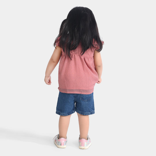 Infant Girls Georgette 2 PC Bloom-Peach