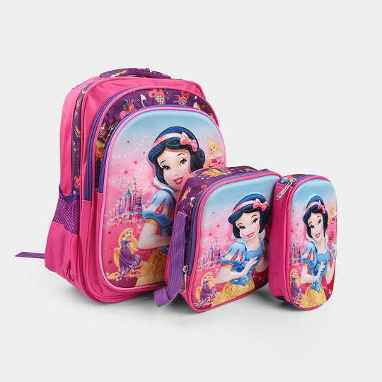 3D Embossed School Bag Set – 3-Piece Set with Blinking LED Lights