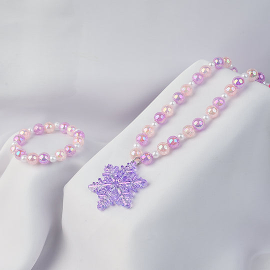 GIRLS CHARM BEADED NECKLACE & BRACELET