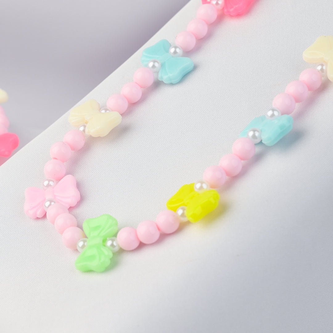 GIRLS CHARM BEADED NECKLACE & BRACELET