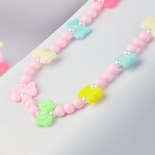 GIRLS CHARM BEADED NECKLACE & BRACELET
