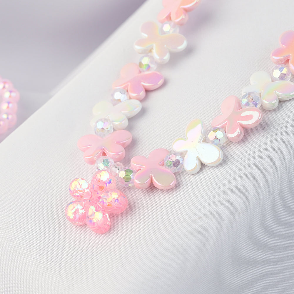 GIRLS CHARM BEADED NECKLACE & BRACELET