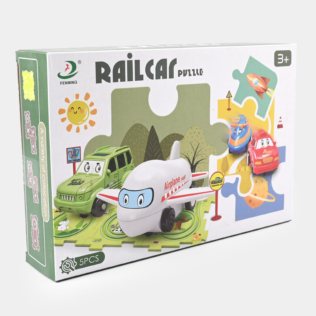 Rail Car Track Set Educational Toy For Kids