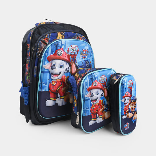3D Embossed School Bag Set – 3-Piece Set with Blinking LED Lights