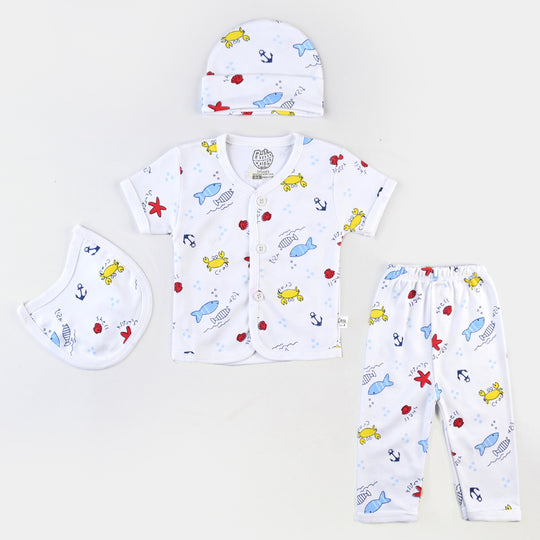 Infant Unisex Cotton Summer Suit 4PCs