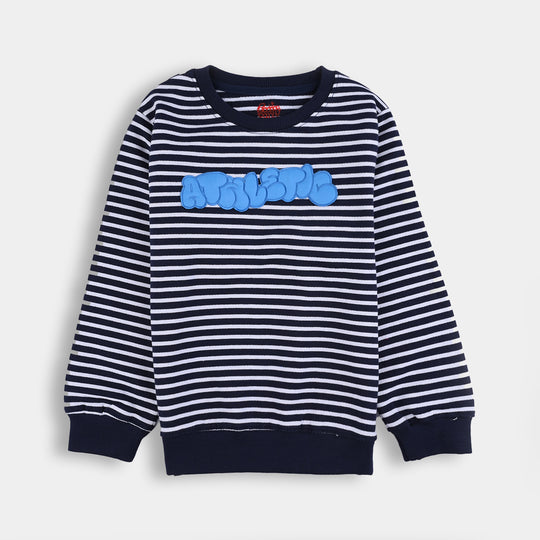 Boys Jersey/Terry Sweatshirt Athletic-NAVY
