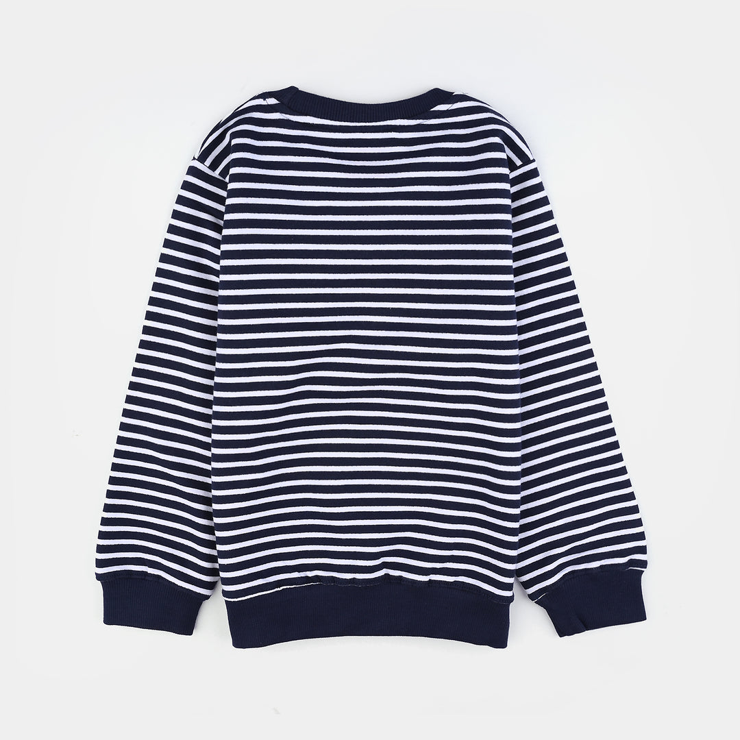 Boys Jersey/Terry Sweatshirt Athletic-NAVY
