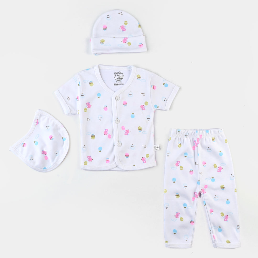 Infant Unisex Cotton Summer Suit 4PCs