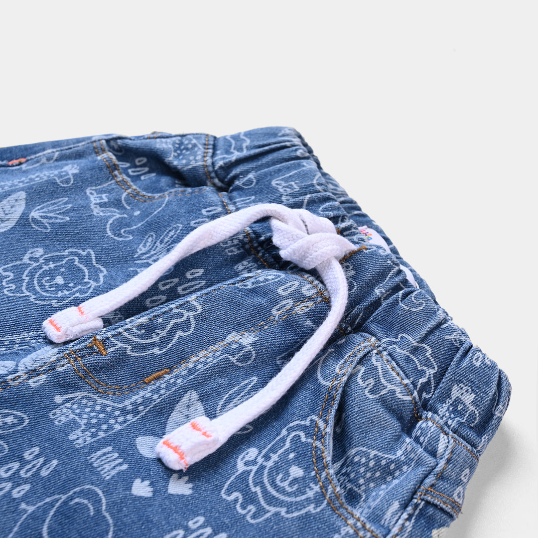 Infant Boys Denim Stretch Short JUNGLE-LIGHT BLUE