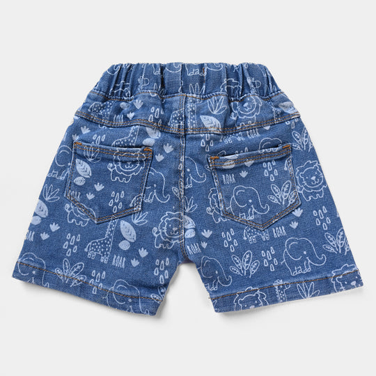 Infant Boys Denim Stretch Short JUNGLE-LIGHT BLUE