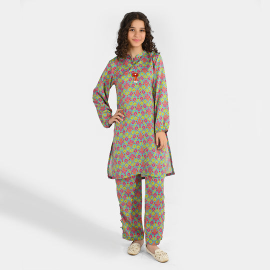 Teens Girls Poly Mesh Printed 2Pcs Blossom - Multi