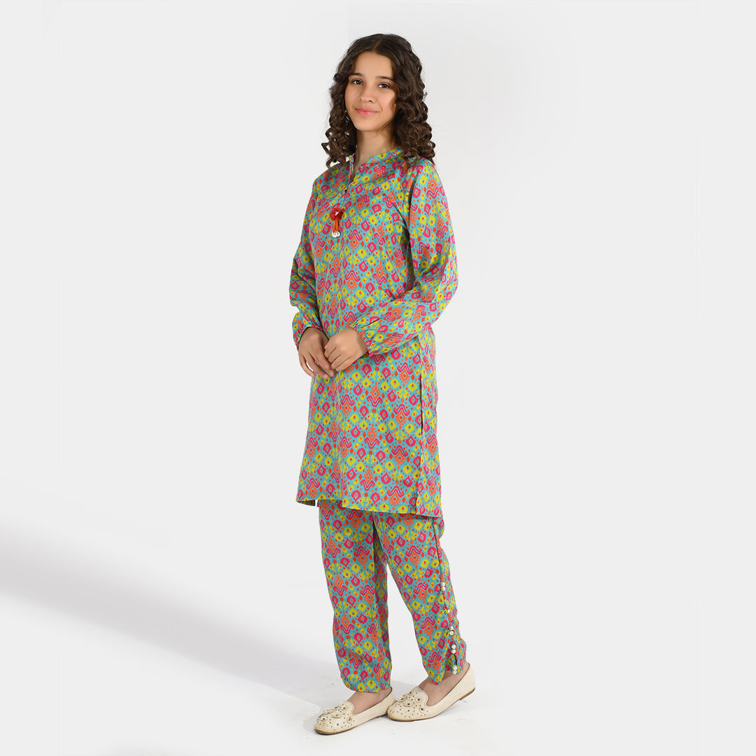 Teens Girls Poly Mesh Printed 2Pcs Blossom - Multi