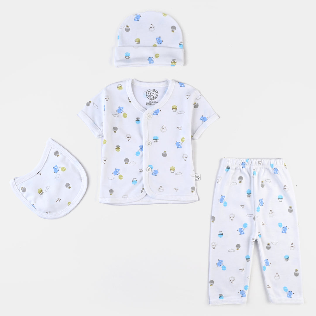 Infant Unisex Cotton Summer Suit 4PCs