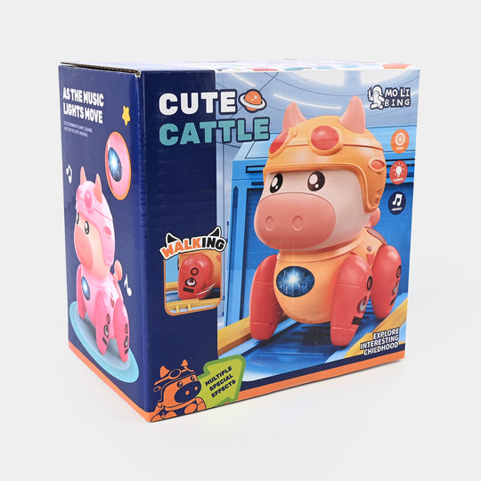 Cute Cattle Toy with Light and Music