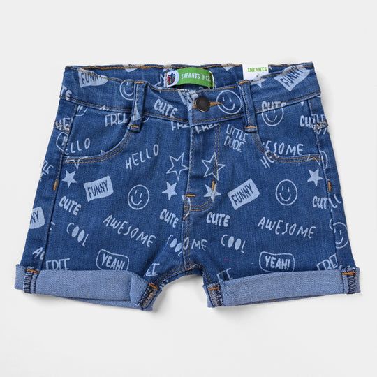 Infant Boys Denim Stretch Short Cool-LIGHT BLUE