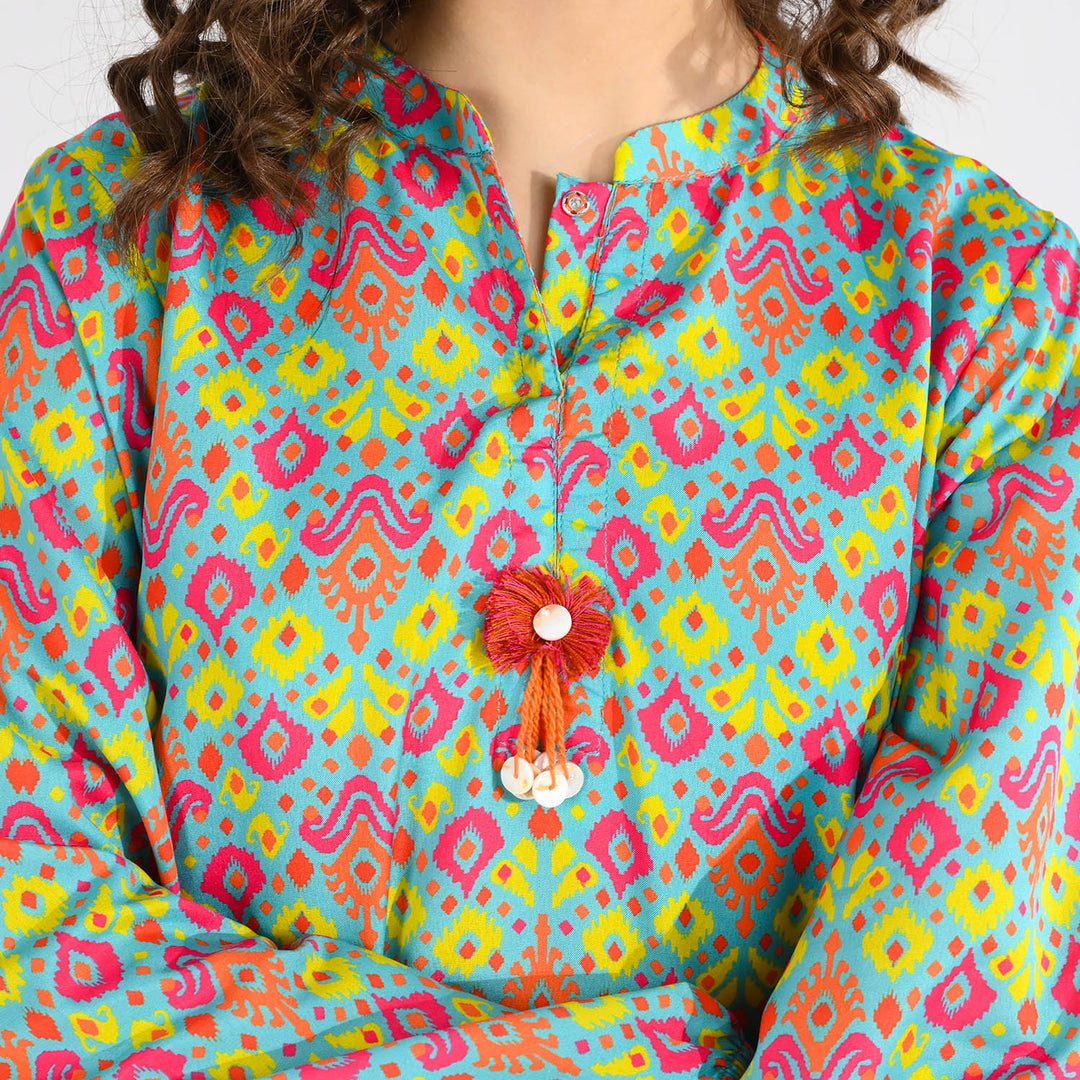 Teens Girls Poly Mesh Printed 2Pcs Blossom - Multi