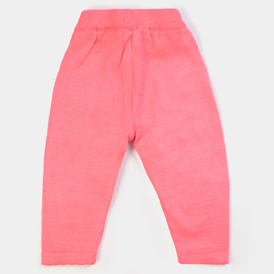 Infant Girls Knitted 2PC Suit -Pink