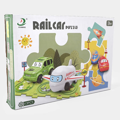 Rail Car Track Set Educational Toy For Kids