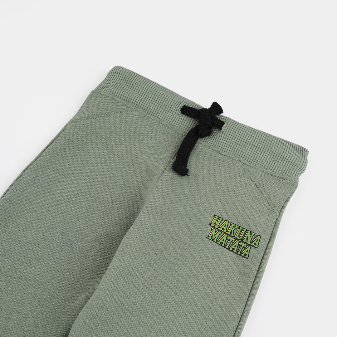 Infant Boys Fleece  Pajama (Hakuna Matata) - Green