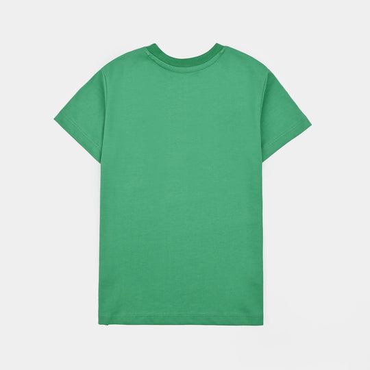 Boys Polyester Cotton Blended T-Shirt One Nation-Green