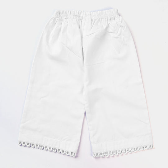 Infant Girls Cotton Eastern Trouser | White