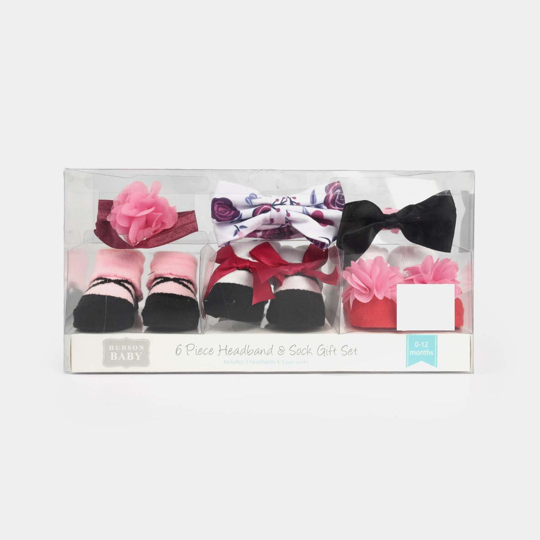 Baby Socks & Headband Pack of 3 Gift Set