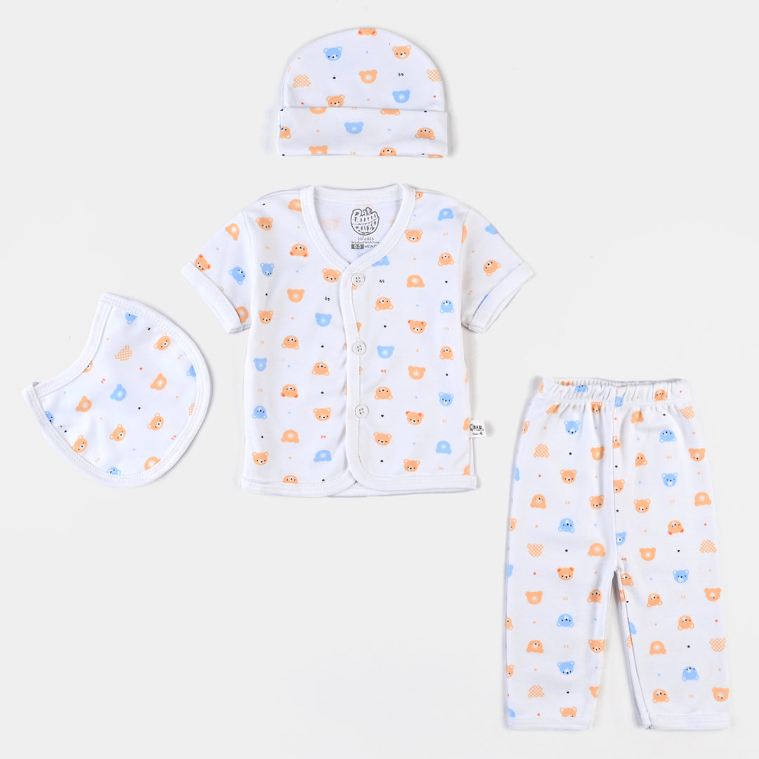 Infant Unisex Cotton Summer Suit 4PCs