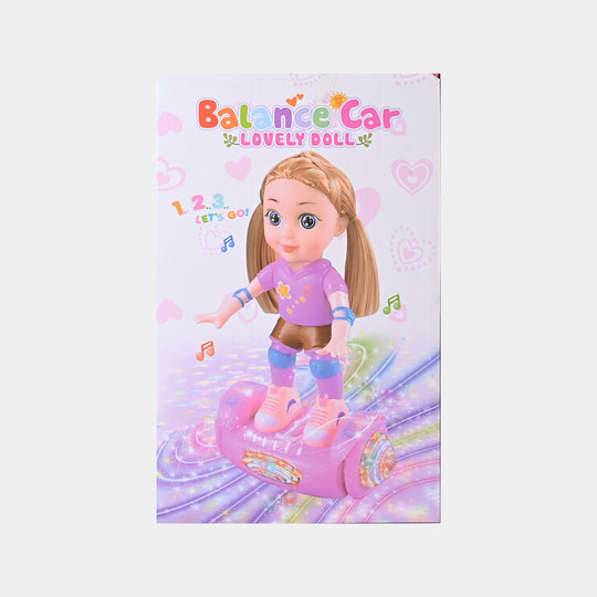 Doll Balance Car Toy with Light & Sound for kids