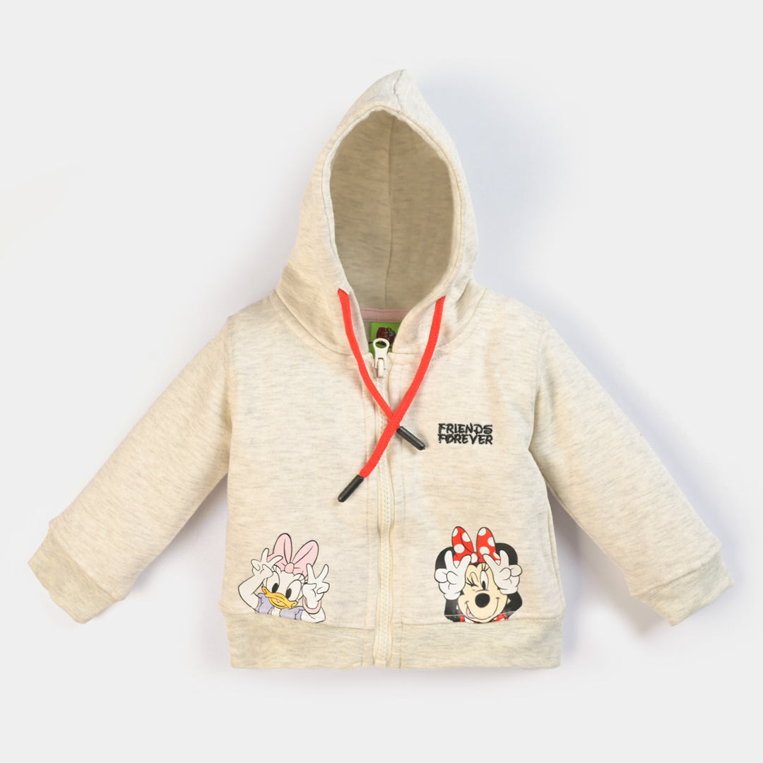 Infant Girls Knitted Jacket Friends Forever-Off White