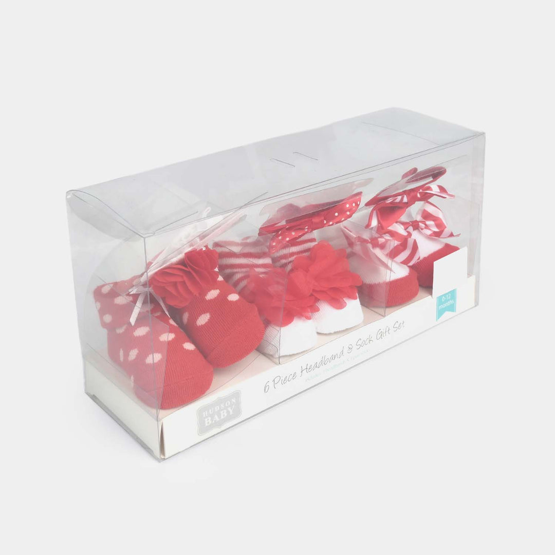 Baby Socks & Headband Pack of 3 Gift Set