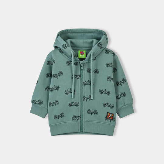 Infant Boys Fleece Knitted Jacket Jeep-Acrylic