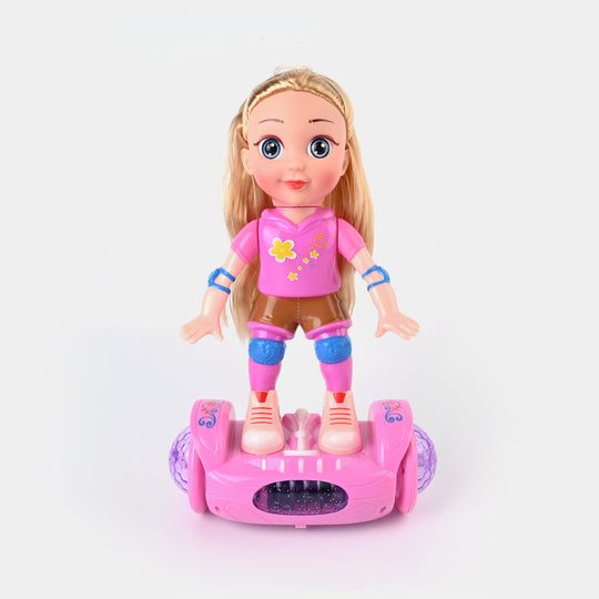 Doll Balance Car Toy with Light & Sound for kids