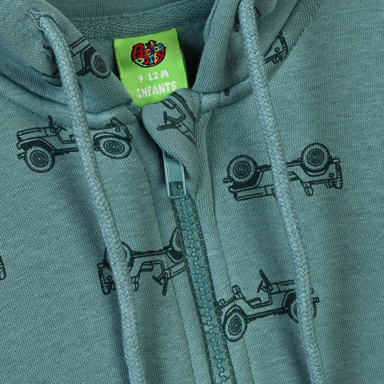 Infant Boys Fleece Knitted Jacket Jeep-Acrylic