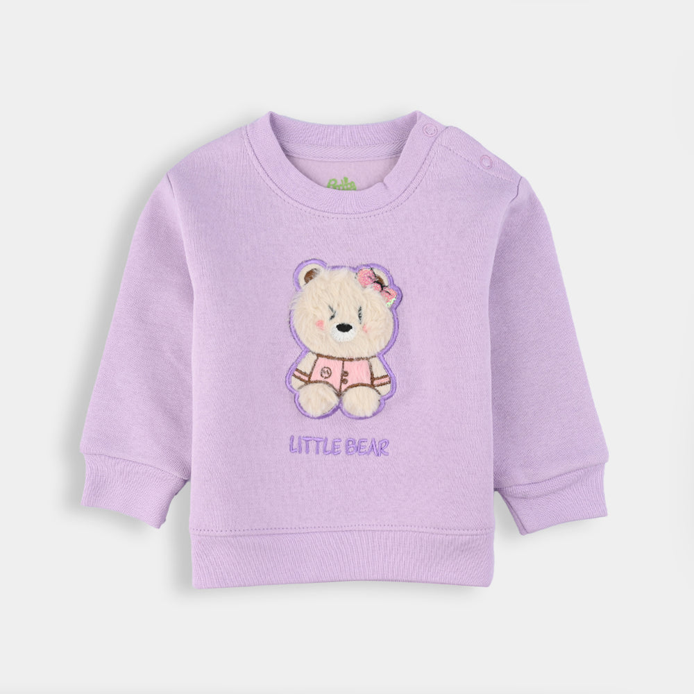 Infant Girls Fleece 2 Piece Suit Bear