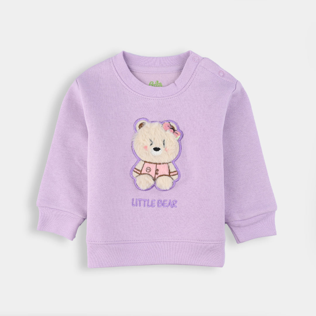 Infant Girls Fleece 2 Piece Suit Bear