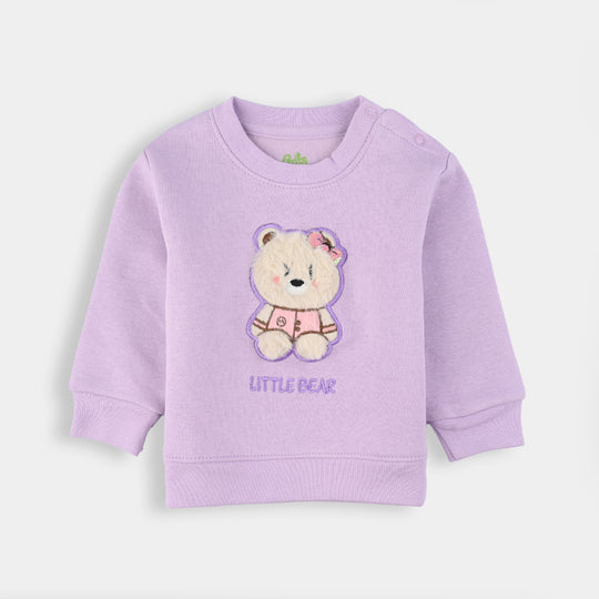 Infant Girls Fleece 2 Piece Suit Bear