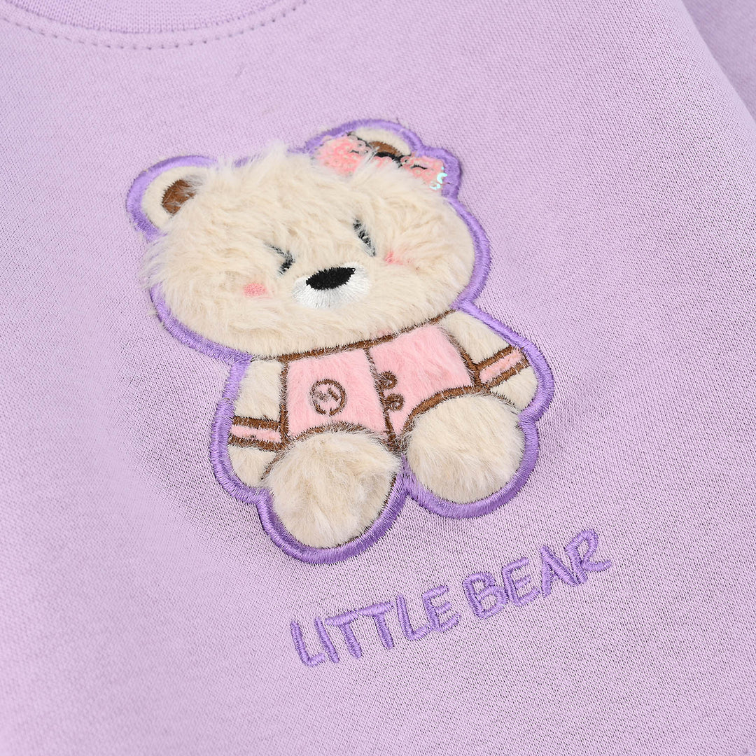 Infant Girls Fleece 2 Piece Suit Bear
